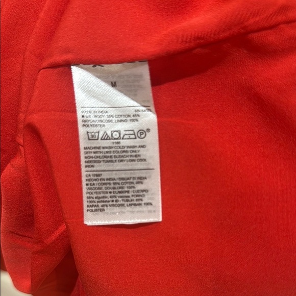 Old Navy Size M Red Halter Maxi Dress with Ruffled Tie Front V-Neck Cross Front - Picture 10 of 11